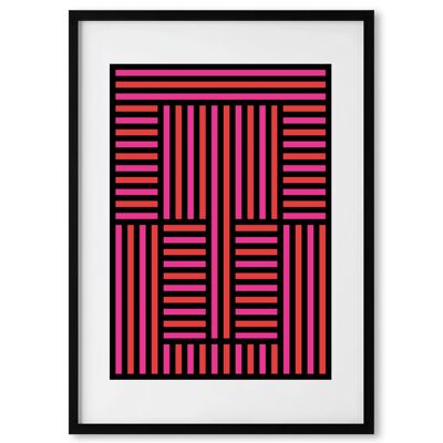 Lignes 1 - Impression d'art mural géométrique et abstrait / Giclée - Formats A3 et A2
