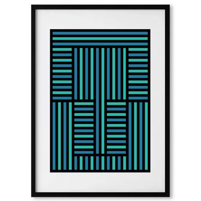 Lignes 3 - Impression d'art mural géométrique et abstrait / Giclée - Formats A3 et A2