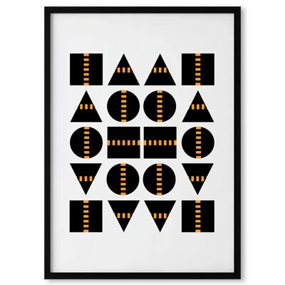 Shapes 1 - Geometric, Abstract Wall Art / Giclée Art print - Size A3 & A2