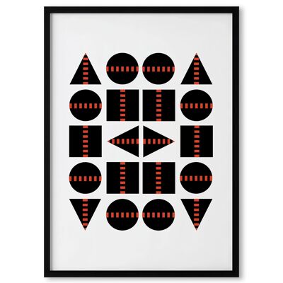 Shapes 2 - Geometric, Abstract Wall Art Giclée Art print - Size A3 & A2