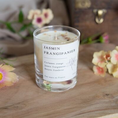 Jasmin frangipanier Bougie parfumée cire végétale - Pro