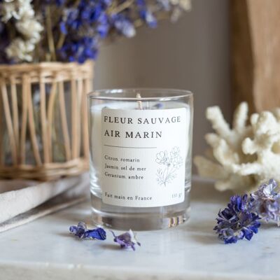 Wildflower & Sea Air Scented Vegetable Wax Candle - Pro
