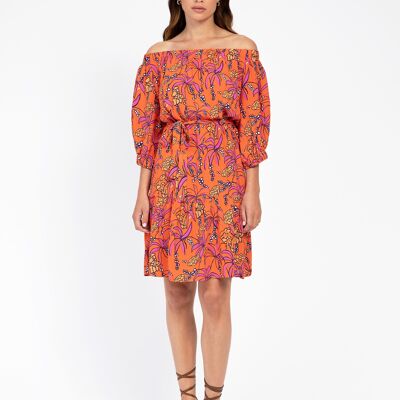 MARILA noveta orange short dress