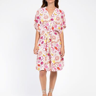 MALOUTY SHORT DRESS boho ecru