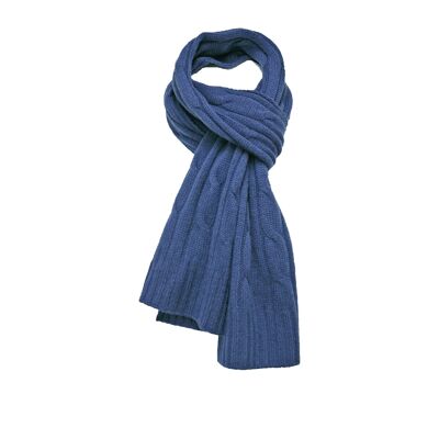 Cable Scarf Cashmere Jeans Blue