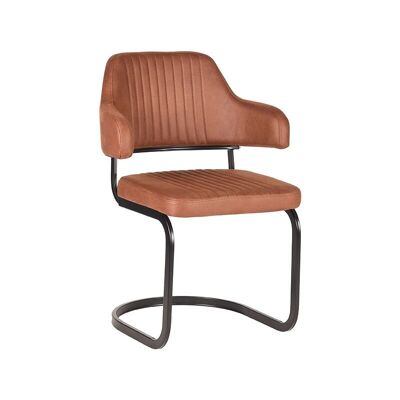Furnlive Dining chair Otta - Cognac - Microfiber