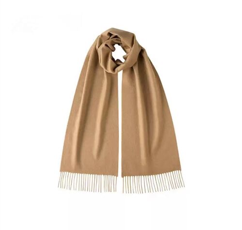 Woven Cashmere Scarf Camel