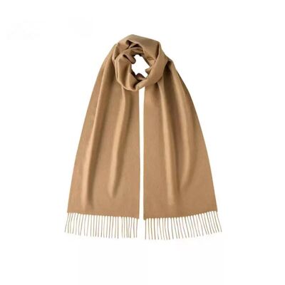 Woven Cashmere Scarf Camel