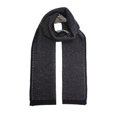 Bufanda de punto de cachemira diagonal voyager jeans