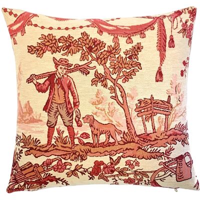 Funda de almohada Toile de Jouy - Decoración francesa - Funda de cojín Gobelin