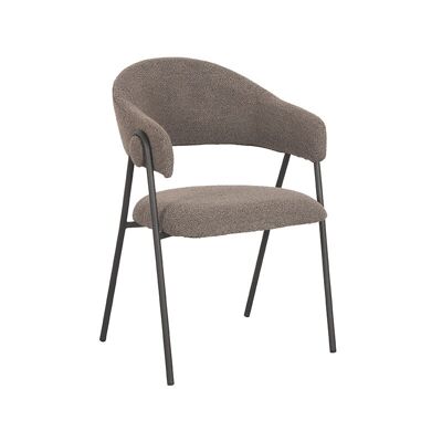 Chaise de salle à manger Furnlive Lowen - Marron - Boucle