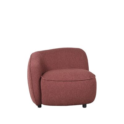 Fauteuil Furnlive Livo - Rouge vin - Boucle - Gauche