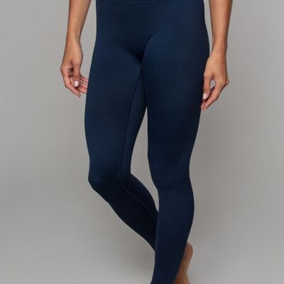 Legging taille haute sculptant sans coutures, longueur complète, bleu marine
