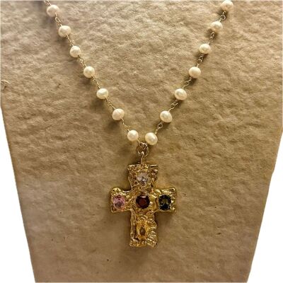 Palazzo Necklace - Pearls