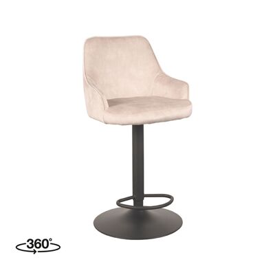 Tabouret de bar Furnlive Fender - Naturel - Velours