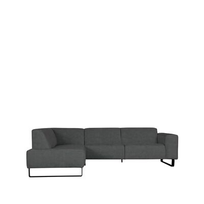 Banquette Furnlive Amaro - Gris foncé - Velours - Gauche