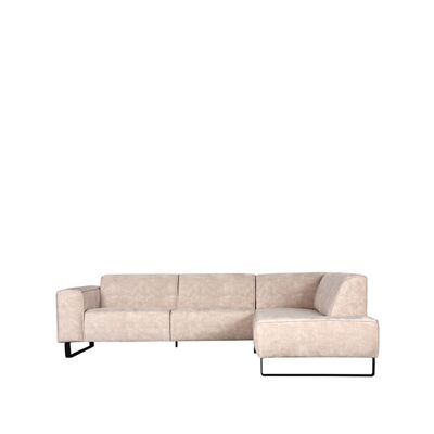 Canapé Furnlive Amaro - Naturel - Velours - Droit