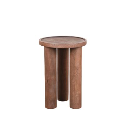 Table d'appoint Furnlive Elly - Espresso - Bois de manguier