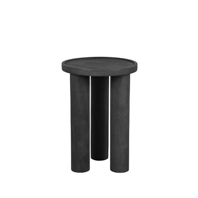 Table d'appoint Furnlive Elly - Noire - Bois de manguier