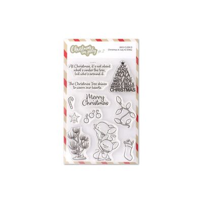 Timbri in polimero trasparente Noël en juillet #2 FR