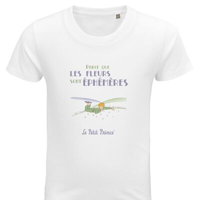 Teeshirt blanc " Fleurs éphémères "