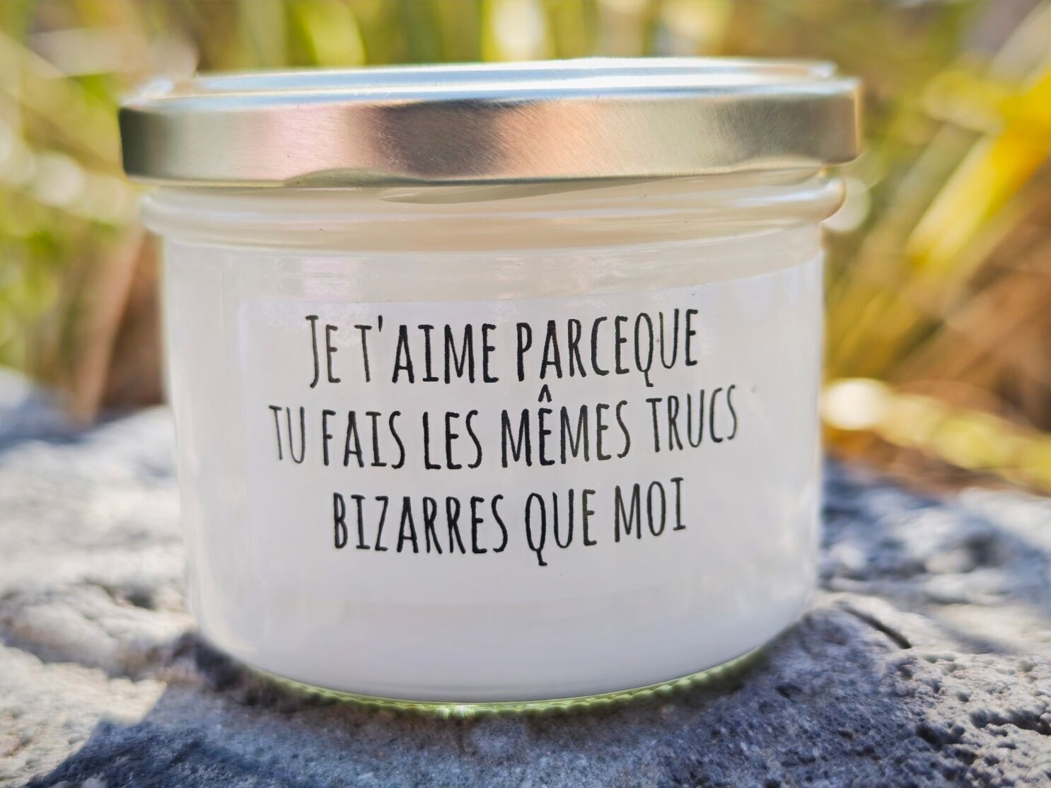 Soy wax scented candle "I love you because...""