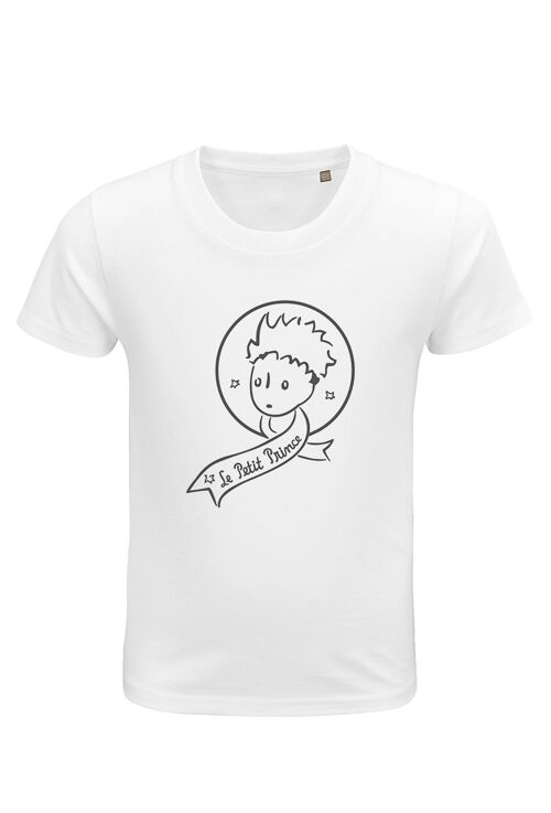 Teeshirt blanc " Le Petit Prince monochrome "