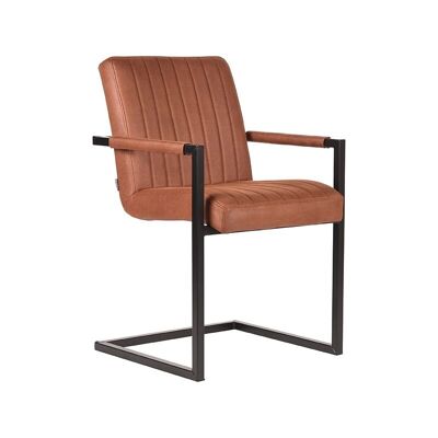 Sedia da pranzo Furnlive Milo - Cognac - Microfibra