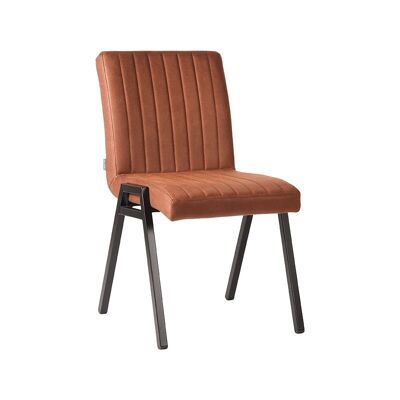 Furnlive Dining chair Matz - Cognac - Microfiber