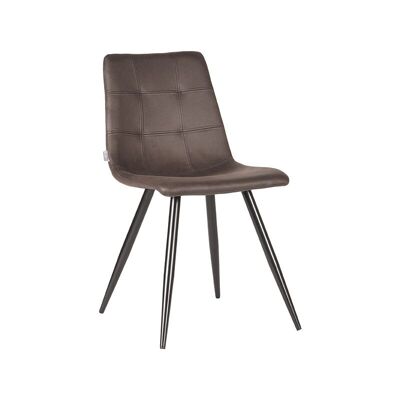 Furnlive Dining chair Jay - Anthracite - Microfiber