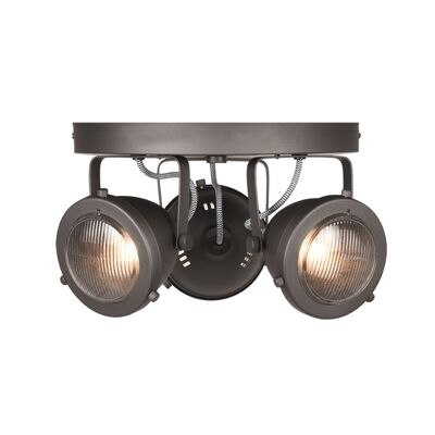 Furnlive Spot Moto led - Burned Steel - Metal - 3 Lights