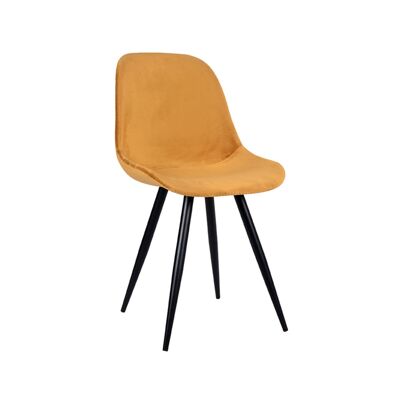 Furnlive Capri Dining Chair - Ochre - Velvet
