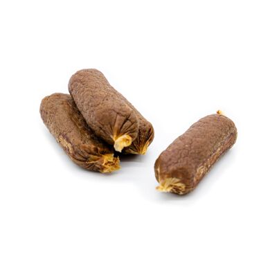 Saucisses au poulet, pommes de terre et curcuma pour chiens