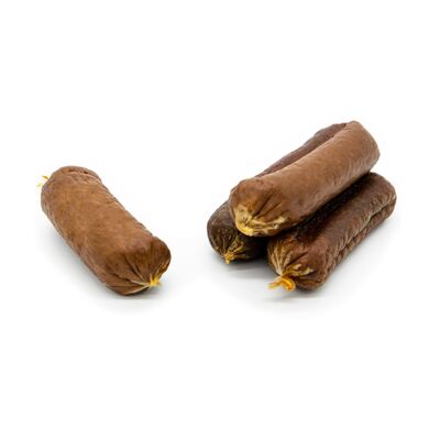 Salchicha de ternera y ajo para perros - Golosinas naturales para perros