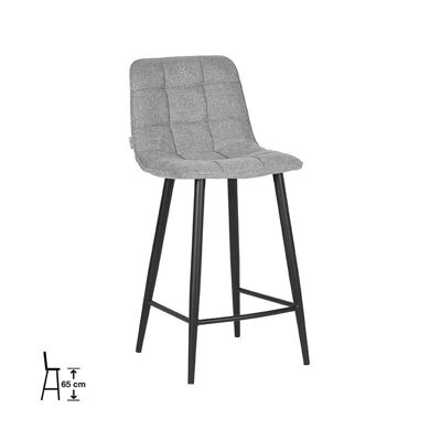 Taburete de bar Jelt de Furnlive - Zinc - Sintético - Altura del asiento 65