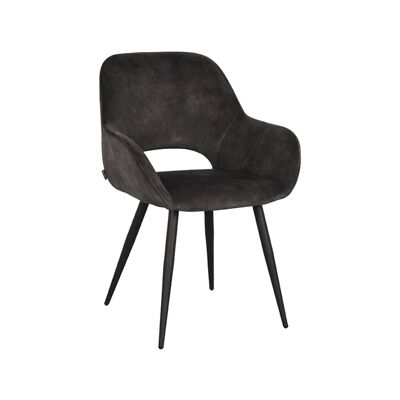 Furnlive Dining chair Fer - Anthracite - Velvet