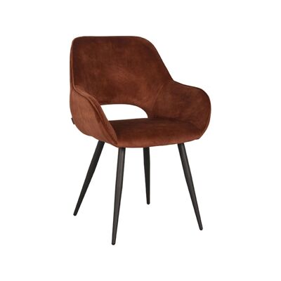 Furnlive Dining chair Fer - Rust - Velvet