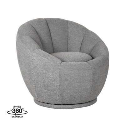 Furnlive Armchair Crown - Grey - Boucle