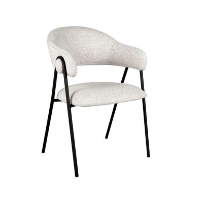 Sedia da pranzo Furnlive Lowen - Bianco - Boucle