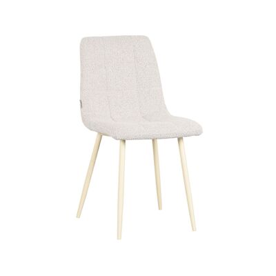 Furnlive Dining chair Nino - White - Boucle