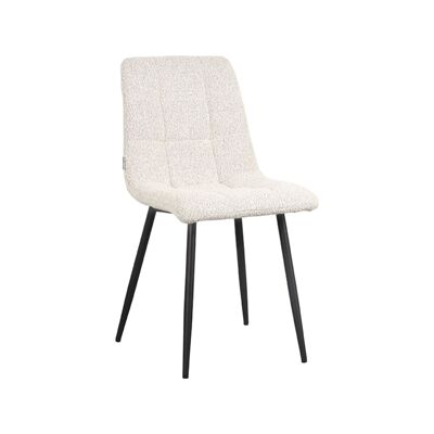 Furnlive Dining chair Juul - White - Boucle