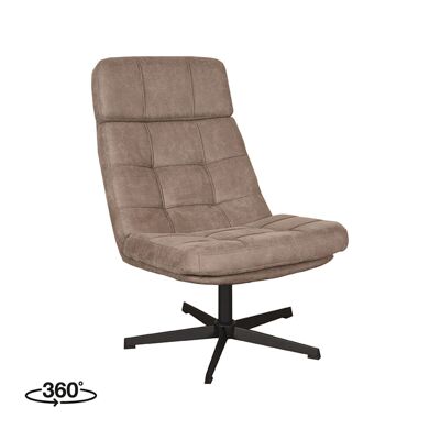 Fauteuil Furnlive Alvar - Taupe - Micro Suede