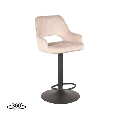 Furnlive Bar stool Fer - Natural - Velvet