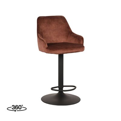 Sgabello da bar Furnlive Fender - Ruggine - Velluto