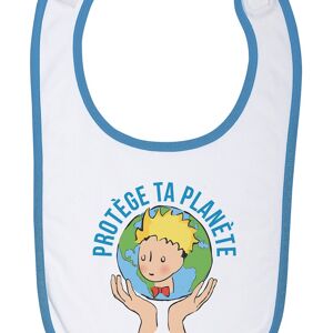 Bavoir blanc /bleu ciel " le Petit Eco "