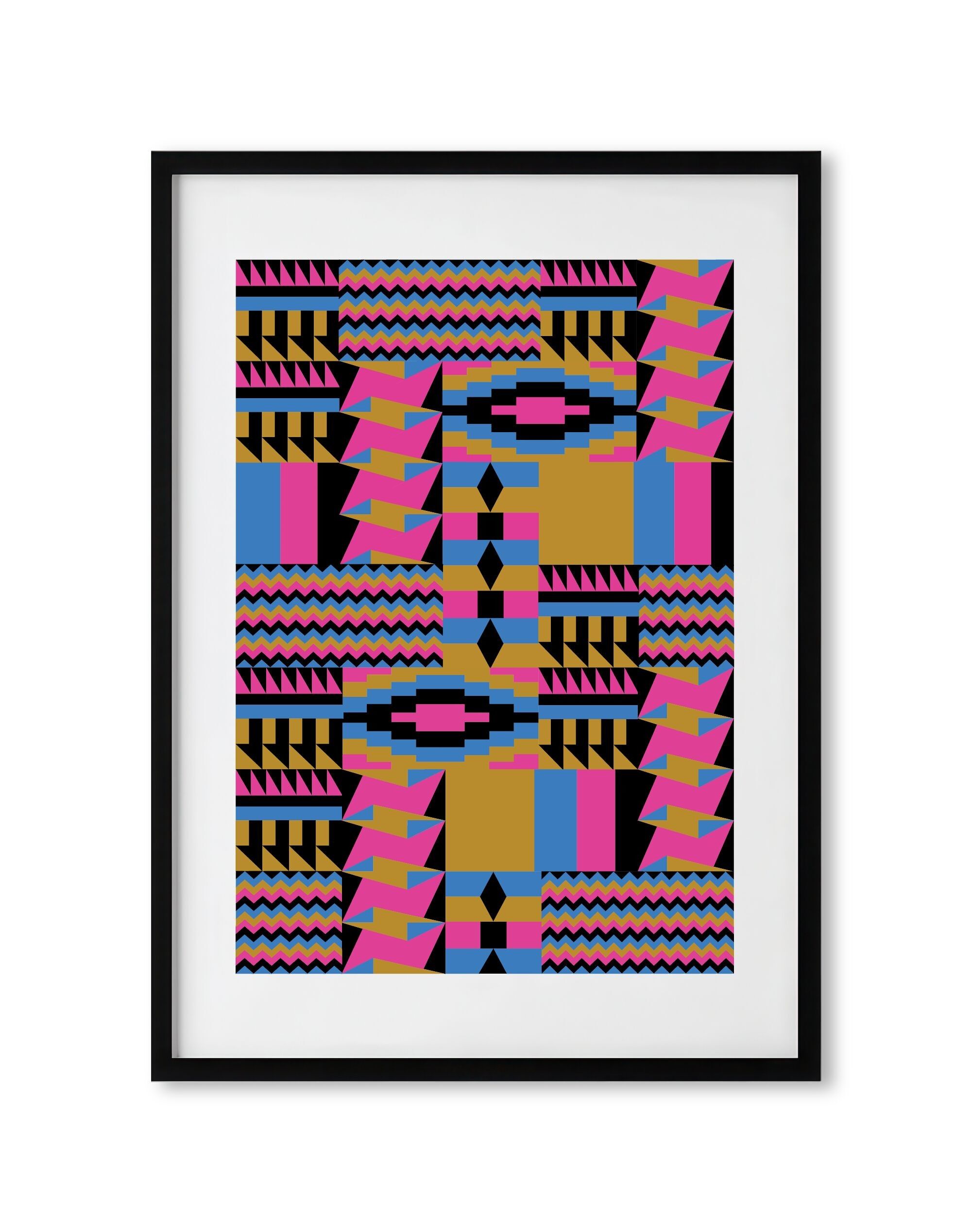 Patchwork 2 - Geometric, Abstract Wall Art / Giclée Art print - Size A3 & A2