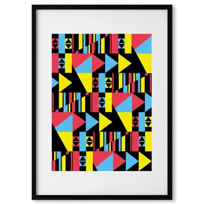 Jazzy 1 - Impression d'art mural géométrique et abstrait / Giclée - Formats A3 et A2