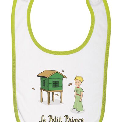Bib white / green "The Little Prince and the hive"