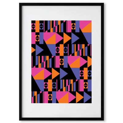 Jazzy 2 - Arte mural geométrico y abstracto / Impresión giclée - Tamaños A3 y A2