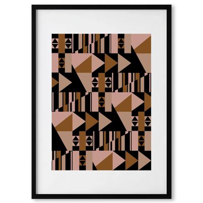 Jazzy 3 - Stampa artistica da parete geometrica e astratta / Stampa artistica Giclée - Formato A3 e A2